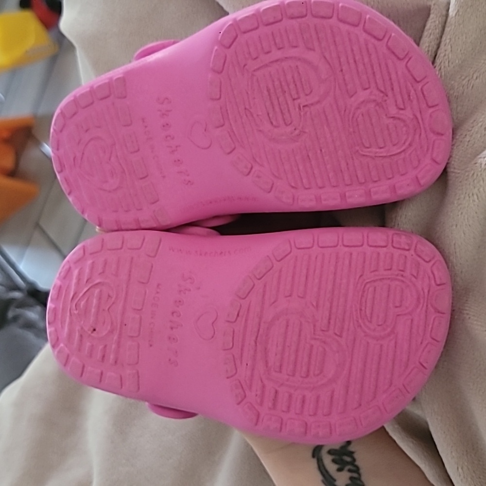 Skechers Toddler Girl's Pink Classic Lined Clog Sandal Size 5C Firm - Picture 5 of 6